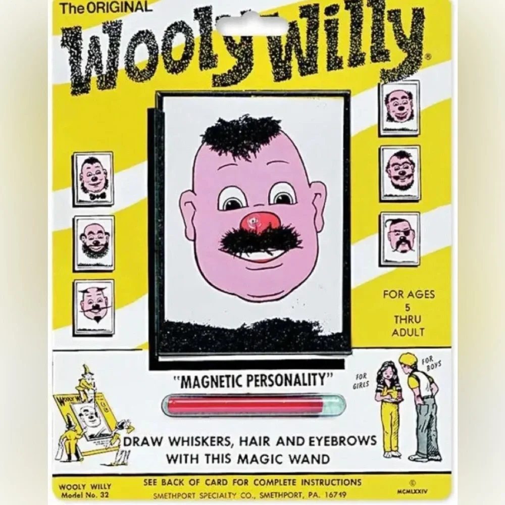 3 Toys Wall Walking Rabbit Wooly Willy Magnetic Drawing Toy Rainbow Paddle Ball